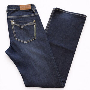 GUC Cowgirl Up Dark Wash Bootcut Jeans Size 30x36 Western Stretch Denim